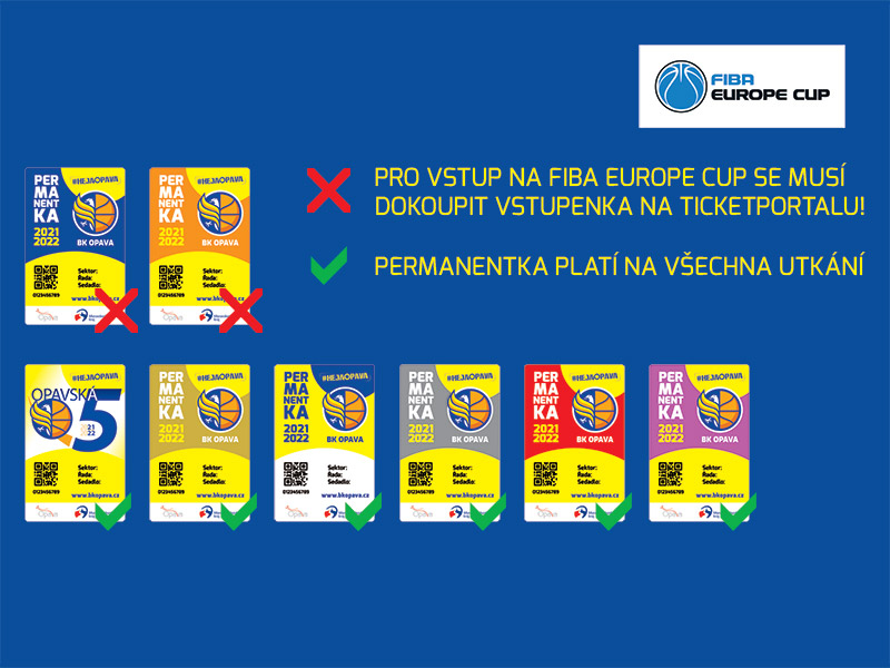 Předprodej vstupenek na FIBA Europe cup zahájen