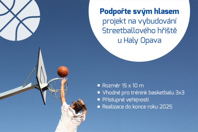 Hlasujte v Nápadech pro Opavu pro Streetballové hřiště